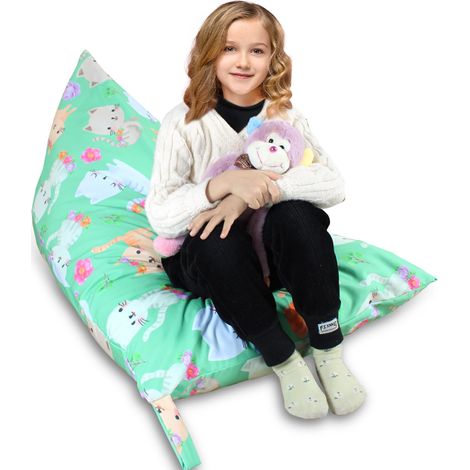 Housse de rangement pour chaise, 130 x 80 cm, grand organisateur de jouets pour enfants et adultes, lavable, durable, chaise longue triangulaire (housse uniquement (1/5)