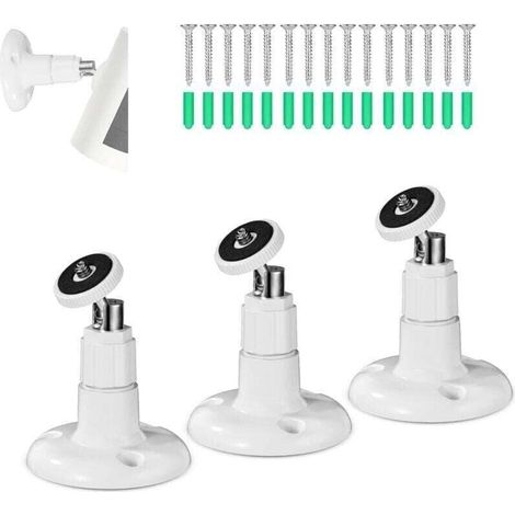 Support de caméra de sécurité 3 pièces, XU, Support mural de sécurité réglable à 360 degrés pour caméra de sécurité intérieure et extérieure - KZQ