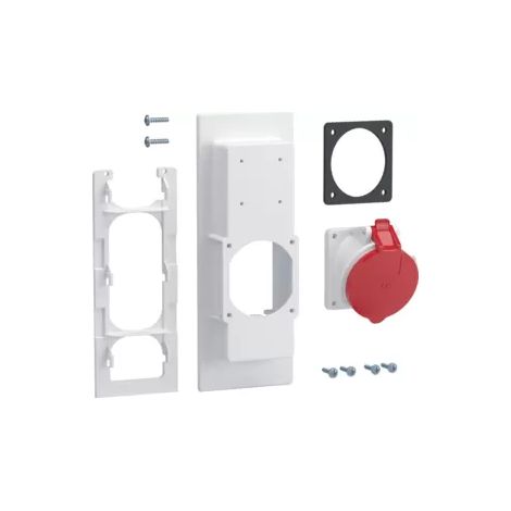 Hager Flansch universZ 1xCEE-Steckdose 16A (1/2)