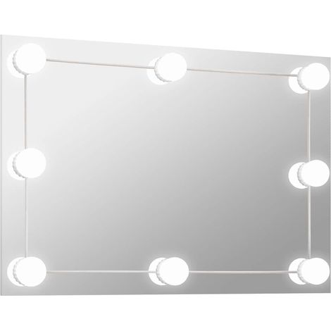 Maison Exclusive - Specchio da Parete Rettangolare con Luci LED in Vetro
