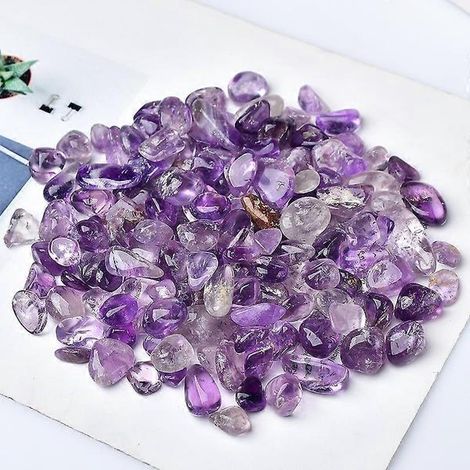 Pierre d'agate violette, cristal de quartz naturel, pour remplir les vases, décorer le fond des piscines et les pots, 100 g (1/5)