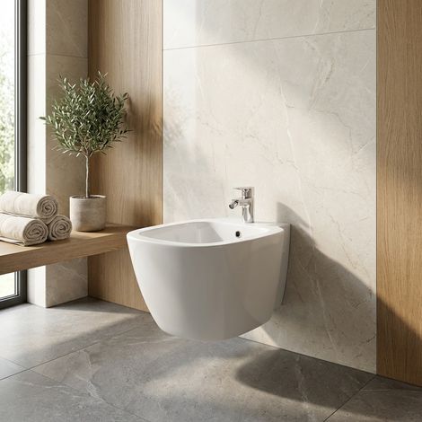 WC sospeso con sedile softclose bianco alpino – One  RAK Ceramics