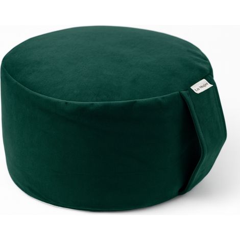 Cuscino da meditazione, zafu con grano saraceno - verde bottiglia (1/5)