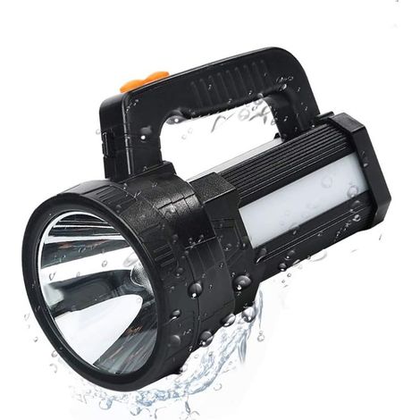 Lampe Torche LED Rechargeable étanche IPX4, LED 3 En 1 Puissante 9600mAH / 11000 Lumens, Lampe Camping Portable, Lampe de Poche Rechargeable pour Randonnée Camping - Ceinture et Chargeur Fournis (A)-F (1/5)