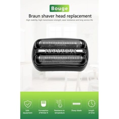Têtes de rechange pour rasoirs électriques sans fil Braun Series 3, tête Braun S3-21B, compatible avec les modèles 300S, 310S, 320S, 330S, 340S, 360S, 3010BT, etc. (1/3)