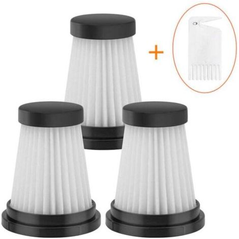 3 Filter + 1 Reinigungsbürste kompatibel mit Moosoo K12 K12 PRO K13 Akku-Staubsauger, Filterzubehör (1/4)