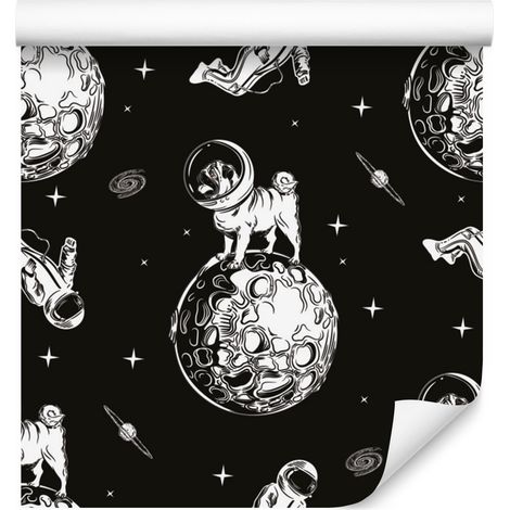 Papier peint Chiens dans l'espace pour salon et chambre 50x1000 cm (1/5)