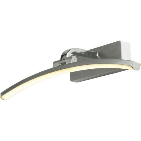 Lampe pour tableau LED avec interrupteur en métal, largeur réglable : 40 cm en argent, lumière blanc chaud 3000 K 404 lm