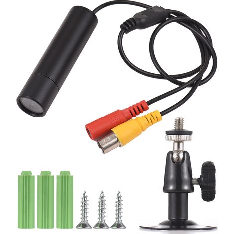 Mini caméra de surveillance filaire 1080p pour intérieur, avec objectif grand angle 3,6 mm et capteur 2 MP, compatible avec les enregistreurs numériques analogiques (DVR) et support mural (système NTS (1/2)