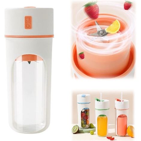 Elektrische Orangenpresse Mini-Saftbecher zum Zubereiten und Trinken von Säften tragbare Zitronenpresse Zitruspresse USB-aufladbar Entsafter für (1/5)