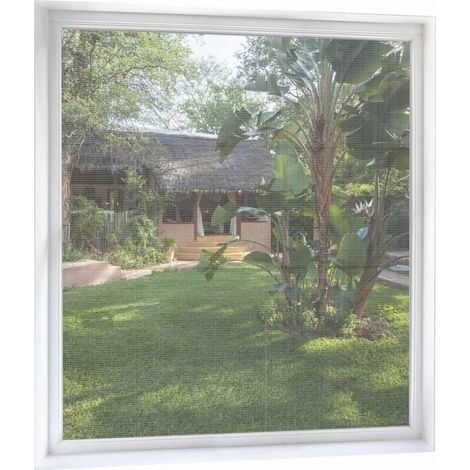 Moustiquaire Fenêtre Découpable 120cm150cm, Lot de 2, Toile Moustiquaire Anti-Insectes Moustiques avec Bande Adhésive Maille Fine Ecran Moustiquaire Fenêtre sans Perçage - Blanc Transparent (1/4)