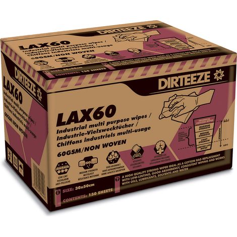 FRANKEL kaiserkraft, Chiffons, l x L 300 x 500 mm, lot de 150