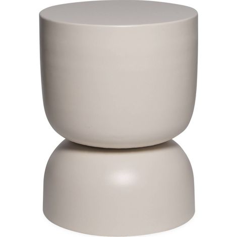 Side table, end table, metal bedside table Ø32 x H42cm, Madi, Cream, 32x32x42 cm