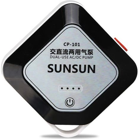 Pompe à air SunSun AC/DC - aérateur alimenté par batterie et 220 V (1/5)
