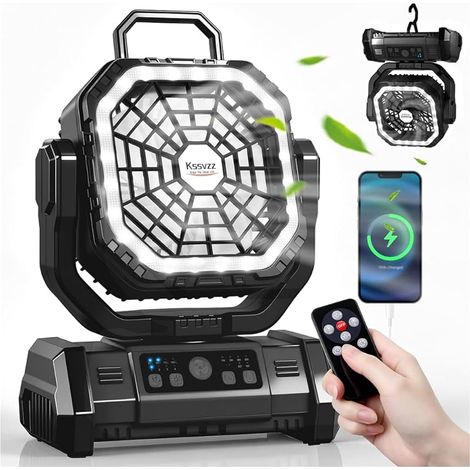 Rechargeable Ventilateur Camping, Ventilateur Portable a Batterie (1/5)