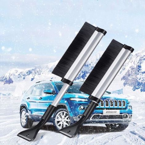 Balais à Neige Brosse à neige télescopique Pelle à glace, Pelle multifonction pour déneigement et déglaçage automobile (1/4)