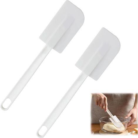 2PCS Résistant à la Chaleur Maryse Grattoir Flexible et Antiadhésif, Pâtisserie Spatule Cuisine en Caoutchouc, Cuisine Spatule Silicone Résistantes à pour Cuisson et Mélange (1/5)