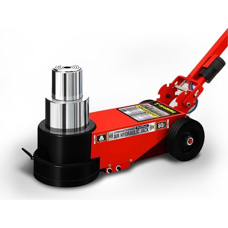 Cric hydropneumatique Kraft Muller, capacité 60T pour levage de camions, tracteurs, bus, Roues polyuréthane résistantes (1/4)
