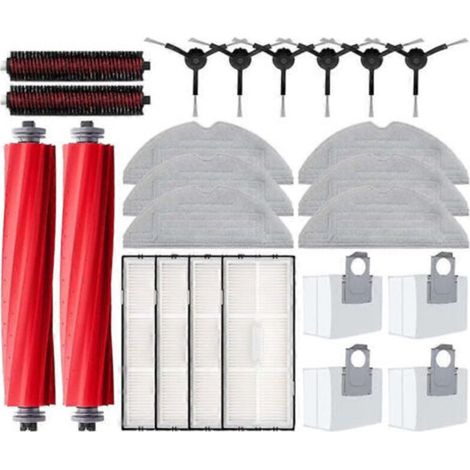 Accessoires pour brosses à rouleau haute vitesse Roborock S7 Maxv Ultra et S7 Pro Ultra : brosse de nettoyage, chiffon et filtre.