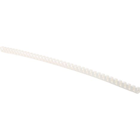 Goulotte de 9 mm x 11mm x 500mm, Flexible, en Polypropylène Blanc ( Prix pour Paquet de 10 )