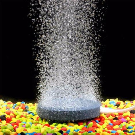 Air Stone - 6 cm Diameter - Sintered Natural Sand and Plastic - For Aquarium Oxygenation and Hydroponic Systems - 1 Piece (1/4)