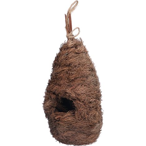 Nid d'oiseau en paille tressée à la main - Maison suspendue en herbe naturelle pour jardin, fenêtre, extérieur (1/5)