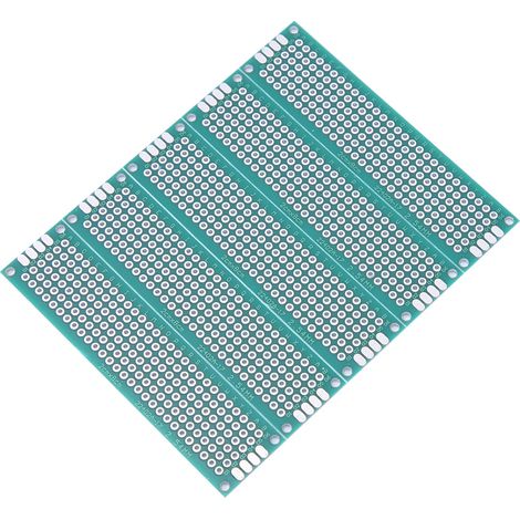 10 plaques d'essai universelles double face de 2 x 8 cm, étamées, pour prototypes. (1/5)