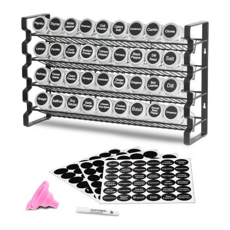 Étagère à épices pour armoire - avec 36 pots à épices vides (1/5)