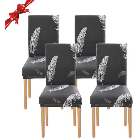 housse De Chaise Salle Manger Extensible 4 Pices,housse De Chaise Universelle Lavables,couverture De Chaise Facile Nettoyer Pour Dcor Salle Man (1/5)