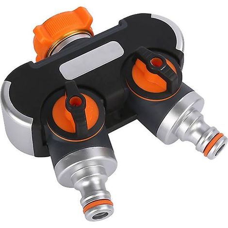 2-Wege-Sprinklerverteiler – 3/4-Zoll-Wasserhahnanschluss – Gartenbrunnen – Rostfreie Zinklegierung – 2 Standard-3/4-Zoll-Ausgänge – 1 Stück (1/5)