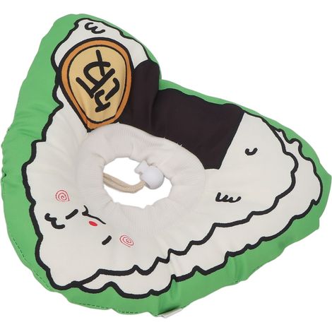 Verstellbares, wasserdichtes, niedliches und weiches Haustierhalsband mit Schamring für Katzen und Hunde (Reisrolle M) (1/5)