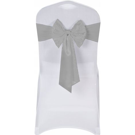 FIOCCO ELASTICO IN SPANDEX ARGENTO PER SEDIA DA BANQUETTO