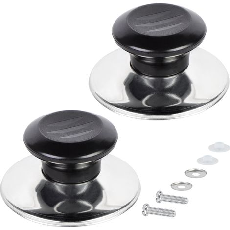 Knob Pour Couvercle De Casserole - En Acier Inoxydable - Compatible Avec Couvercles Standard - 2 Pièces (1/5)