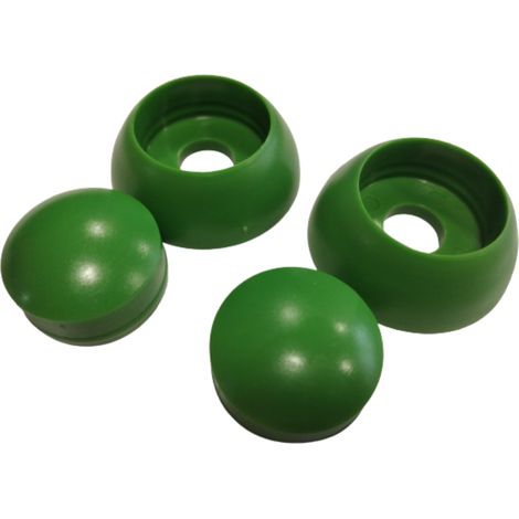 Tapa de rosca de dos piezas M12 verde 50 unidades (1/5)