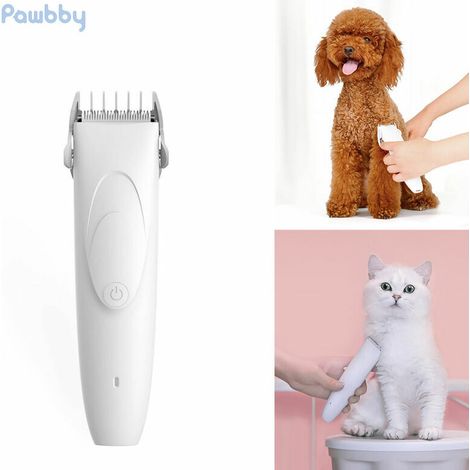 Pet Rasoir Amovible 2000Mah Wash Trimmer Safe Dog Cat Toilettage Faible Vibration A Faible Bruit Pet Supplies, Blanc (1/5)
