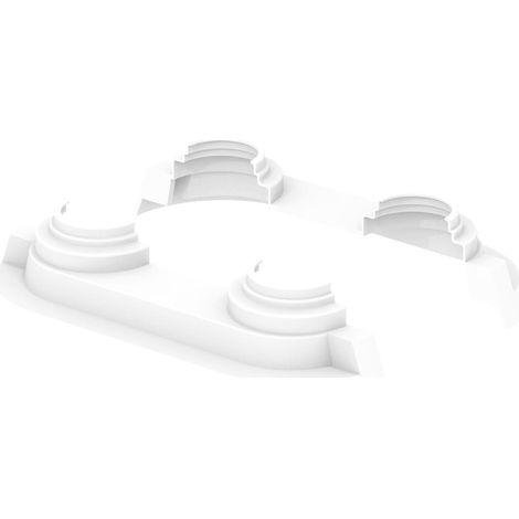 Uponor rosace double à degrés blanche 14-20 blanche