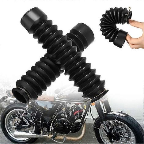 2Pcs Housse de Fourche Avant Moto 42mm Caoutchouc Soufflet Anti-Poussière Protecteur Amortisseur Kit Protection (1/3)
