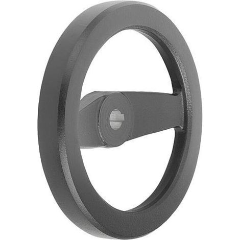KIPP Speichenhandrad 2-Speichen D1=160 Aluminium schwarz pulverbeschichtet (1/3)