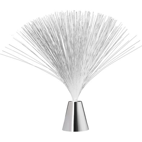 1 lampe à fibre optique LED à 7 couleurs changeantes avec base de 7,6 cm (3 pouces), alimentée par piles. (1/5)