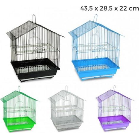 TrAdE Shop Traesio - Gabbia Per Uccelli Di Piccole Dimensioni Bird 43.5 X 28.5 X 22 Cm Mangiatoie - (1/5)