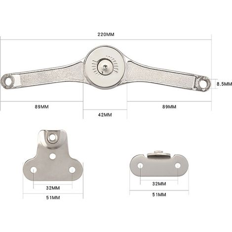 CSPARKV Armoire Meuble Ascenseur Réglable de Charnière de Support de Couvercle 2 pcs Pour Armoires, Dessus de Placard, Portes de Meubles, Charnières de Support de Levage (1/4)