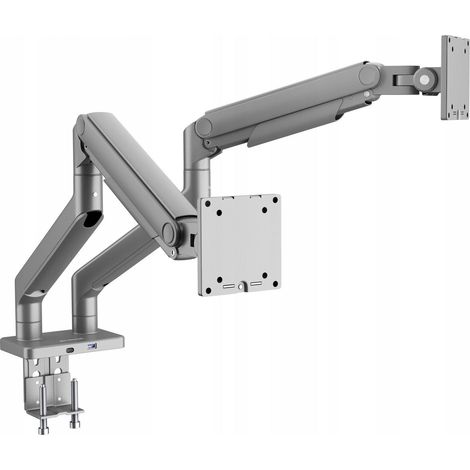 Jan Nowak JAKE supporto doppio per monitor grigio ergonomico