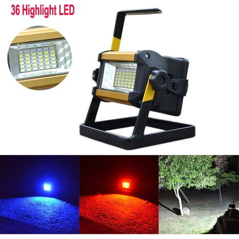 36 Led Portable Projecteur Rechargeable Spot Travail Camping Pêche Lampe