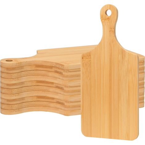 10 Pièces Planches à Découper en Bambou avec Poignée pour Pizza (1/5)