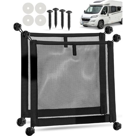 Filet de rangement, filet à bagages, organiseur pour camping-cars, bus, bateaux, usage domestique, lot de 2 pièces (1/5)