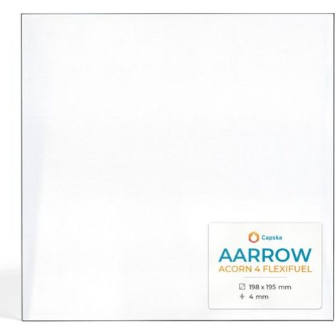 Vitre Aarrow ACORN 4 FLEXIFUEL - Verre Rectangle pour poêle à bois - 198 x 195 mm (L1 x H1) - 4 mm (1/5)