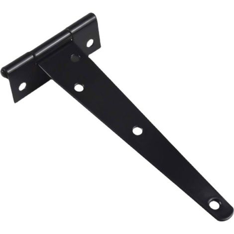 1 pièce charnières en T robustes 5 pouces / 125 mm, longues charnières en T pour portail, abri et porte, noir (1/5)
