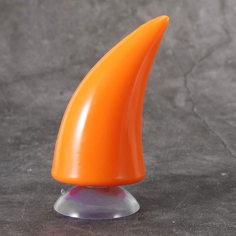Corne de démon pour casque de moto - Avec ventouse Design élastique - Décoration de casque - Orange (1/5)
