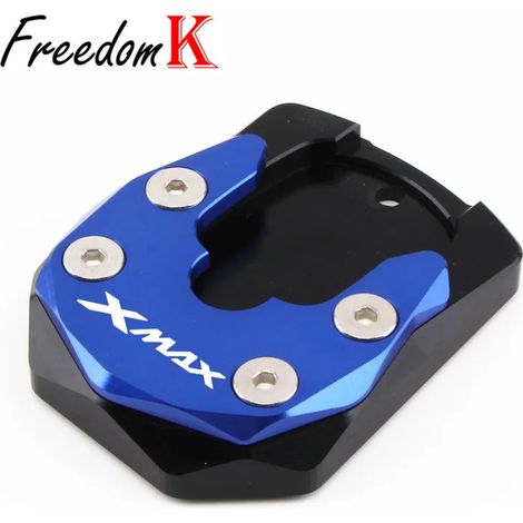 (Bleu) Compatible avec YAMAHA XMAX 125 250 300 XMAX300 XMAX250 XMAX125 Moto Béquille latérale CNC Extension de béquille avant Plaque de support Maxpower (1/3)