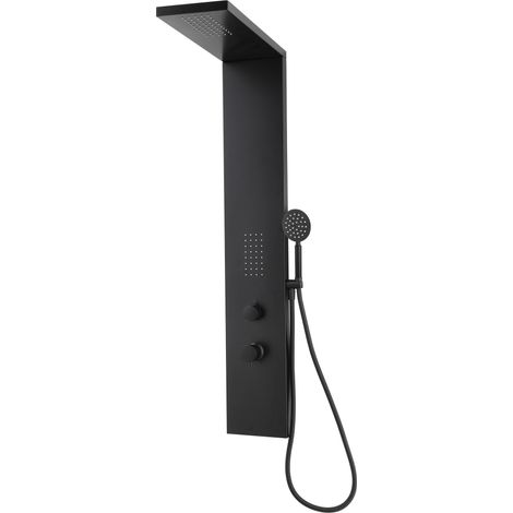 Badplaats Duschpaneel Savara 120 x 20 cm – Schwarz – Aluminium-D